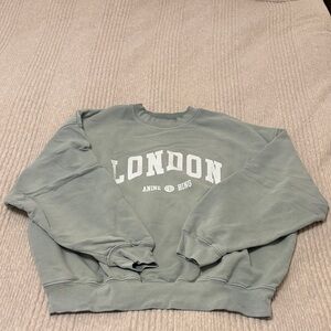 Anine Bing London Green Crewneck Sweater